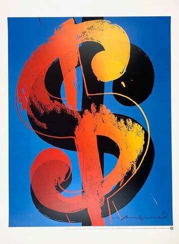 Andy Warhol (1928-1987) - $ Dollar, 1982 - Iconic Pop Art, Antiek en Kunst