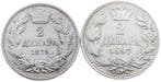 Servië. 2 Dinara 2x 1879/1897 (Zonder minimumprijs)