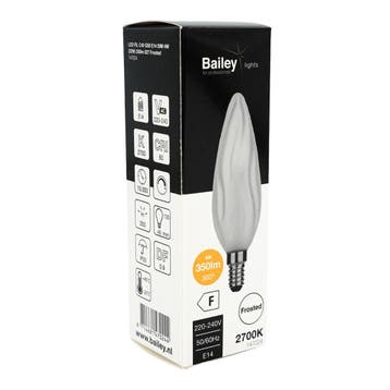 Bailey LED filament kaarslamp E14 C40 4W 2700K 350lm dimb..., Ophalen of Verzenden, Nieuw