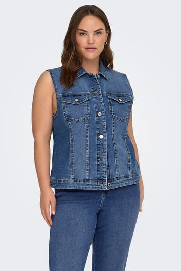 ONLY denim jack mouwloos Maat:, Verzenden, Nieuw, Overige kleuren