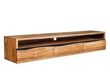 Hangend tv-meubel MAMMUT 160 cm bruin acaciahoningafwerking, Ophalen of Verzenden, Nieuw