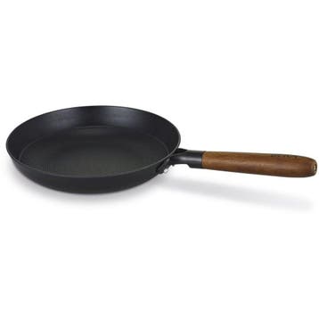 Mandala Koekenpan met Houten Steel - 20 cm Zwart, Huis en Inrichting, Nieuw