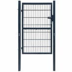 vidaXL 2D Poort (Enkel) Antracietgrijs 100x120 cm, Tuin en Terras, Tuinpoorten, Verzenden, Nieuw