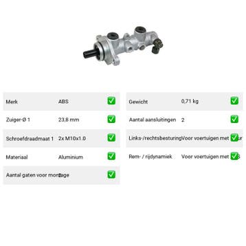 Hoofdremcilinder Kia Shuma 1.5 i 16V (FB) Van 1997-10 tot 20, Verzenden, Nieuw, Kia