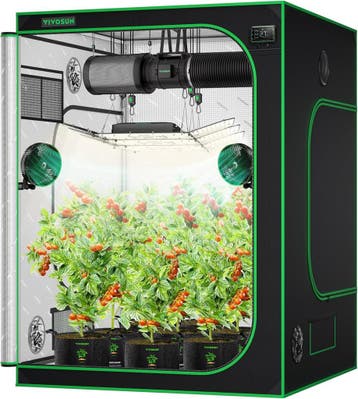 Kweektent - Growtent - 150x150x200 cm - Groen - VIVOSUN, Verzenden, Zo goed als nieuw