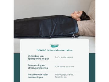 Comfortflow Infrarood Deken - 200x90 cm - Tot 80º - Detox, Verzenden, Nieuw