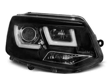 U Type Black LED koplamp geschikt voor VW T5 2010 - 2015, Verzenden, Nieuw, Volkswagen
