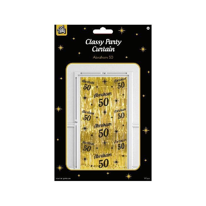 Classy Party Curtain Abraham 50, Hobby en Vrije tijd, Feestartikelen, Verjaardag, Versiering, Nieuw, Verzenden