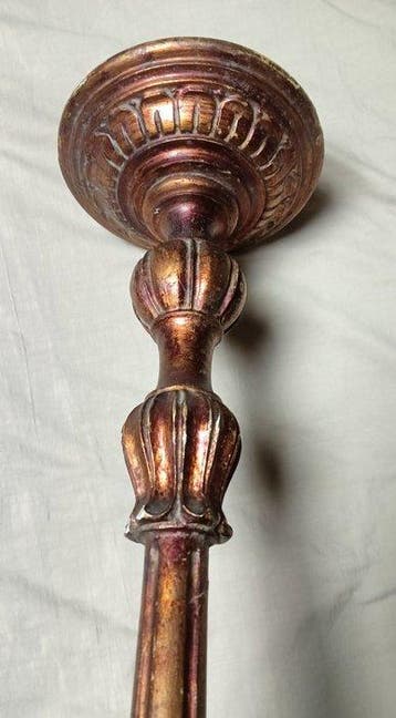 Kaarsenstandaard met oor - Verguld hout - Processietorche -