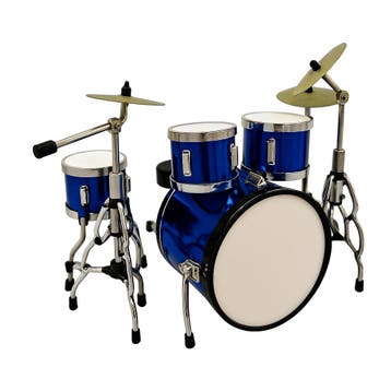 Baby mini  drumstel blauw 10 cm hoog - schaal ca. 1:10, Ophalen of Verzenden, Nieuw, Pop, Beeldje of Miniatuur