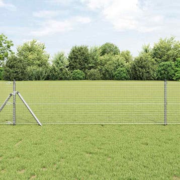 vidaXL gelast draadhek met grondbevestiging 10 x 0,4 m, Verzenden, Nieuw, IJzer