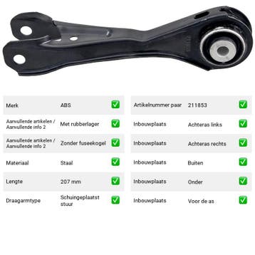 Draagarm Achteras Buiten Onder voor de as Infiniti Q30 1.6, Verzenden, Nieuw, Infiniti