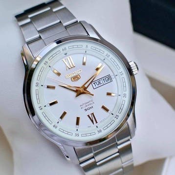 SEIKO 5 - Day-Date - Zonder minimumprijs - DIAL BIANCO, -