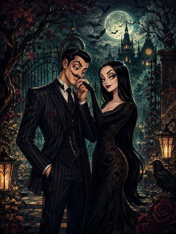 Shayer - Gomez & Morticia Addams – Eternal Devotion - XL -, Nieuw in verpakking