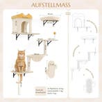 2dekans | Yaheetech Klimwand Voor Katten - 4-Delig - Met, Dieren en Toebehoren, Katten-accessoires, Ophalen of Verzenden, Zo goed als nieuw