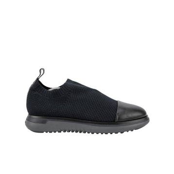 GIORGIO ARMANI - 10 UK - 44 IT - Shoes Slip on Sneakers Blue, Nieuw