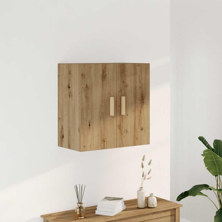 vidaXL Wandkast 60x31x60 cm bewerkt hout artisanaal, Huis en Inrichting, Kasten | Overige, Nieuw, Verzenden