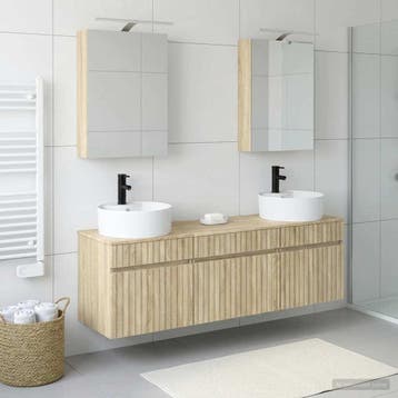 vidaXL Badkamerkastenset 5 st Sonoma Eiken Bewerkt hout, Verzenden, Nieuw