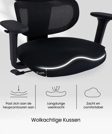 Ergonomische Bureaustoel -  Office Chair - Gamestoel - Volwa, Verzenden, Zo goed als nieuw