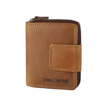 HillBurry Compacte Dames Portemonnee met Rits RFID - Bruin, Overige merken, Bruin, Verzenden, Nieuw