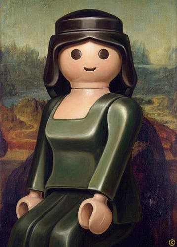 Kleury.art - [XL MATTE PAPER] Mona Playmobil by Kleury.art