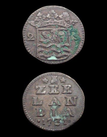 Nederland, Zeeland 2 of Dubbele Stuiver 1731 Ref: KM#59,, Postzegels en Munten, Munten | Nederland