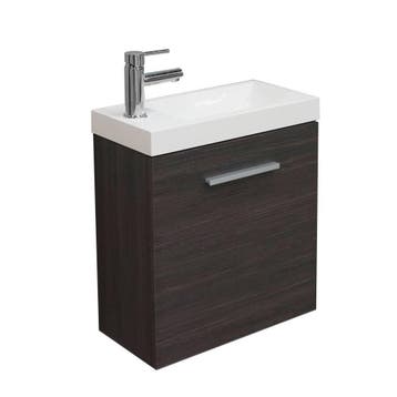 Fonteinkastje Emma met wastafel houtnerf grijs, Verzenden, Nieuw