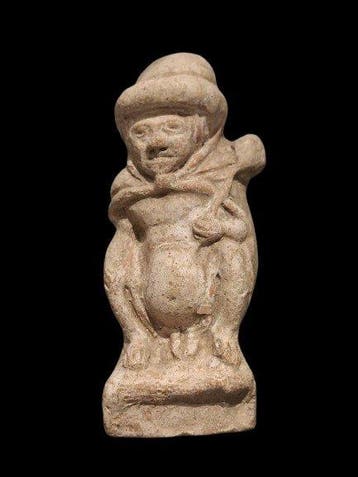 Oud-Grieks, Hellenistisch Terracotta Zeldzame erotisch sater