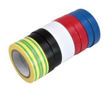 PVC Tape Gekleurd - 10dlg - Isolatie Tape PVC - 12mm X 10met, Ophalen of Verzenden, Nieuw