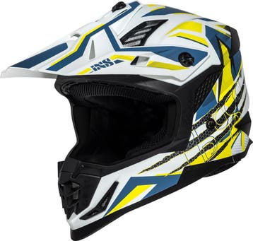 IXS iXS363 2.0 Wit Geel Blauw Crosshelm, XXL, Nieuw met kaartje, Overige merken, Heren