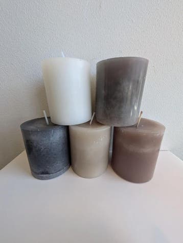 Trendkaars Kaars Zelfdovend Sahara Zand 70x60 mm per stuk, Ophalen of Verzenden, Nieuw