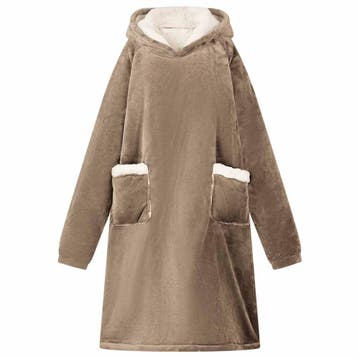 vidaXL Deken hoodie Kameel M Fleece en Flanel, Verzenden, Nieuw