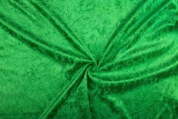 Groen velours, Hobby en Vrije tijd, Stoffen en Lappen, 120 cm of meer, Ophalen of Verzenden, Polyester, Groen