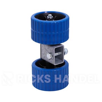 Rollenset 2 kunststof PE rollen 74×120 mm kantelblokje 40mm, Ophalen of Verzenden, Nieuw