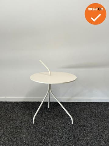 Bijzettafel Bert Plantagie - Triple - rond 45cm - Wit metaal, Werkplek, Ophalen of Verzenden, Gebruikt, Overige typen