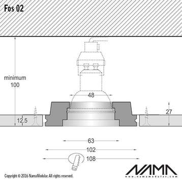 FOS02 Trimless Inbouwspot Rond - Gips - GU10 Ø50mm - Ø63m., Ophalen of Verzenden, Nieuw