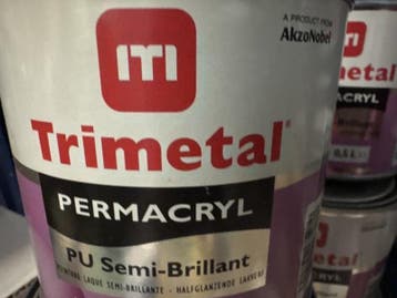 Trimetal Permacryl PU Semi-Brillant - Ral 7016 - 0,5 liter, Doe-het-zelf en Verbouw, Verf, Beits en Lak, Overige kleuren, Nieuw