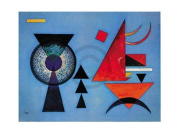 Kunstdruk Wassily Kandinsky - Weiches Hart 80x60cm, Verzenden, Nieuw