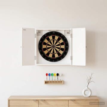 vidaXL Dartbord Kabinet EDE Wit 52,5 x 10,5 x 53,5 cm, Verzenden, Nieuw