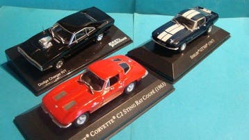 Altaya 1:43 - Modelauto (3) - 3 voitures Sport Américaines, Nieuw