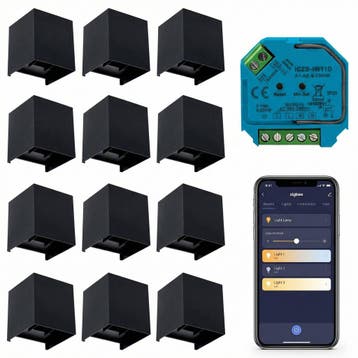 12x |SMART Cube wandlamp | Dimbaar | Zigbee | Zwart, Ophalen of Verzenden, Nieuw