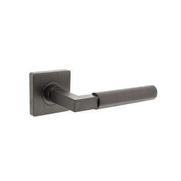 Intersteel Deurkruk Bau-Stil op vierkant rozet - antraciet, Verzenden, Nieuw