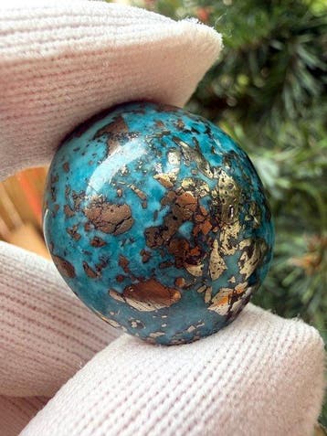 Turquoise Echte edelsteen! Topkleur Neishabour Turkoois