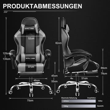 Ergonomische Bureaustoel -  Office Chair - Gamestoel - Volwa, Verzenden, Zo goed als nieuw