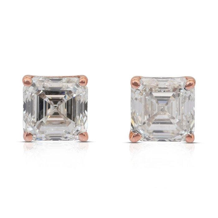 Oorbellen - 18 karaat Roségoud - 2.01ct. tw. Diamant, Sieraden, Tassen en Uiterlijk, Oorbellen
