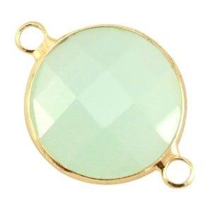 1 x Crystal glas tussenstuk rond 24 x 17 mm – gat ca. 1,5., Ophalen of Verzenden, Nieuw, Tussenstuk of Tussenkraal