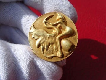 Spanje. 24 carat gold finished, solid silver Salvador Dali