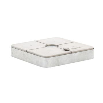 Glatz Voet met rollen Z, 55kg, 65×65×11cm, beton licht, Tuin en Terras, Nieuw