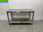 RVS Werktafel met onderschap 150 x 70 x 92 Horeca, Ophalen of Verzenden, Gebruikt