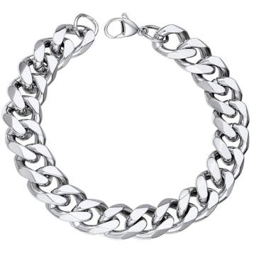 Fako Bijoux - Schakelarmband Gourmet - Cuban Link - Staal -, Verzenden, Nieuw
